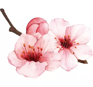 Autocolante decorativo ornamental Flores rosa - TenStickers