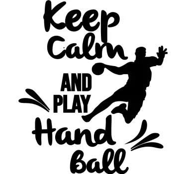 Vinil decorativo Keep Calm and Play Handball - TenStickers