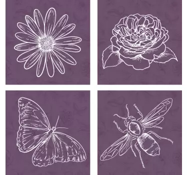 Vinis autocolantes de azulejos Botânica - TenStickers