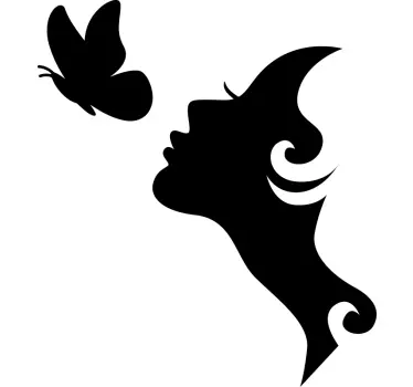Salão de beleza mulher com decoração de parede borboleta - TenStickers