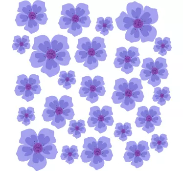 Autocolante decorativo para bicicletas Flores roxas - TenStickers