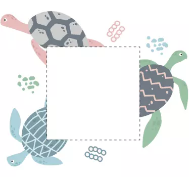 Adesivo para interruptores Tartarugas de cor suave  - TenStickers
