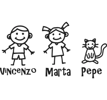 Bebe a bordo personalizado Pessoas com nomes - TenStickers