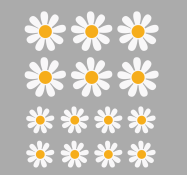 Margaridas bicicleta flores bicicleta vinil autocolante decorativ - TenStickers