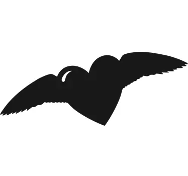 Autocolante para janela símbolo de coração voador - TenStickers