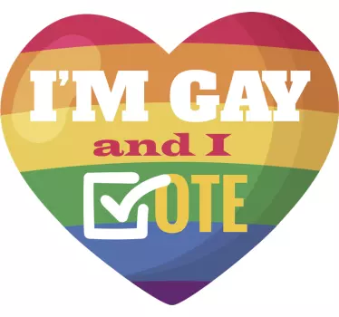 Autocolante decorativo para carros Votos de arco-íris gay - TenStickers