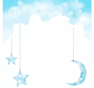 Lua & estrelas de suspensão autocolante - TenStickers