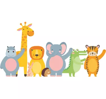 Autocolantes decorativos de ilustrações Filhotes de selva - TenStickers