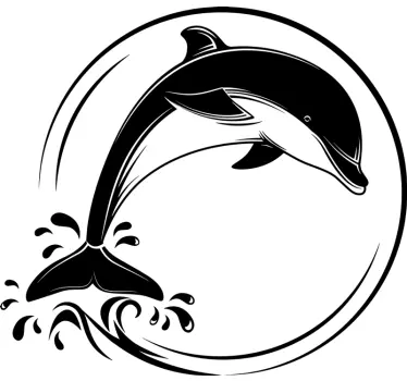 Autocolante decorativo com peixes Banho de golfinho - TenStickers