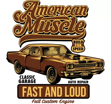 Salão de carro clássico americano autocolante para carros - TenStickers