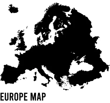 Autocolante decorativo mapa mundo Mapa político da europa - TenStickers