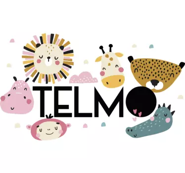 Autocolantes decorativos de ilustrações Selva com nome - TenStickers