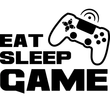 Vinil autocolante videojogo come, dorme, brinca - TenStickers