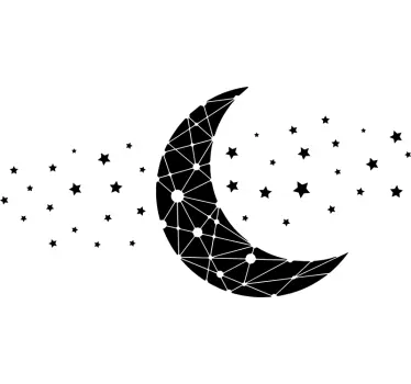 Autocolantes  de padrões abstratos Lua e estrelas - TenStickers
