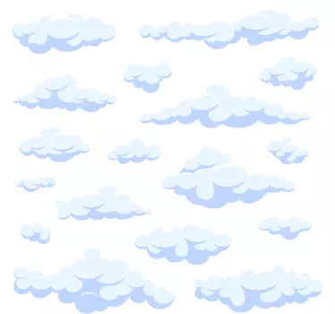 Adesivos para decoração de quarto infantil Nuvens realistas - TenStickers