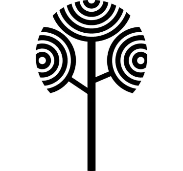 árvore de fruto folhas grandes simples Vinil decorativo de árvore - TenStickers