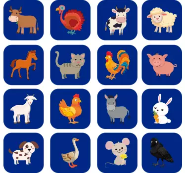 Autocolantes decorativos para animais de quinta Animais - TenStickers