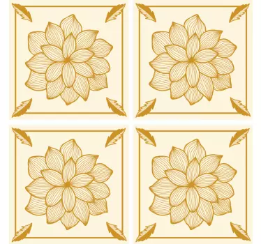 Autocolantes azulejos decorativos Rebanho floral paisley - TenStickers