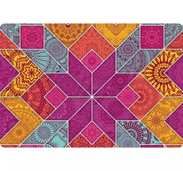 Autocolante decorativo para PC Mosaico paisley - TenStickers
