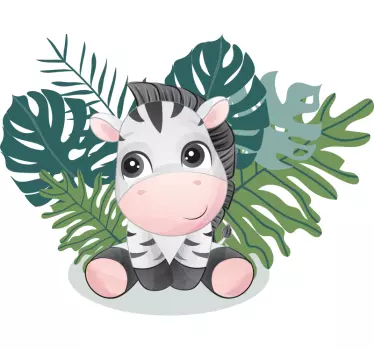 áfrica selvagem para crianças menino zebra vinil autocolante deco - TenStickers