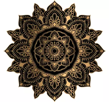 Mandala com gotas e linhas elegantes vinis decorativos abstrato - TenStickers