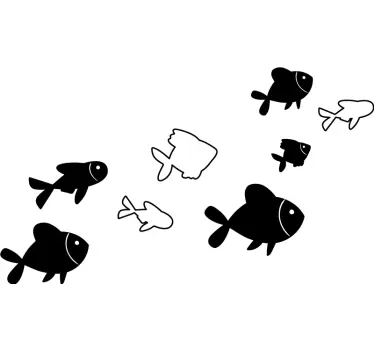 Autocolante decorativo com peixes Peixe na parede - TenStickers