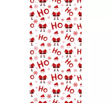 Autocolantes de Natal Papai noel e padrão hohoho - TenStickers