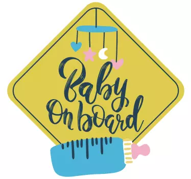 Bebe a bordo personalizado Garrafa - TenStickers