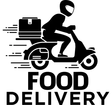vinil autocolante decorativo janela de entrega de comida - TenStickers