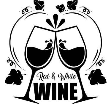 Vinil para móveis Barra de vinho tinto e branco - TenStickers