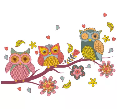 Autocolantes decorativos de ilustrações árvore com galhos ondulad - TenStickers
