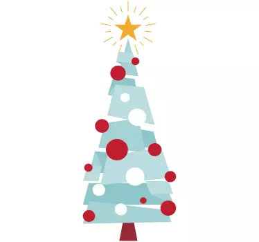 Autocolantes decorativos de Natal árvore com figuras geométricas - TenStickers