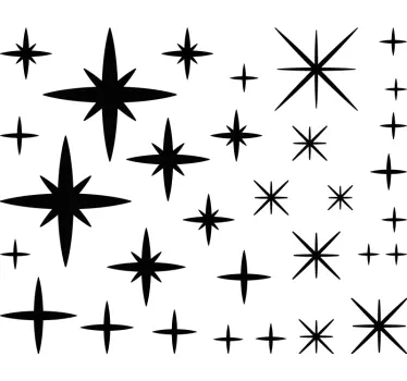 Autocolantes decorativos do espaço Estrelas minimalistas - TenStickers