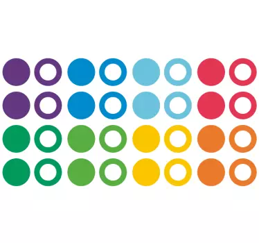 Autocolantes de círculos Círculos de cores do arco-íris - TenStickers