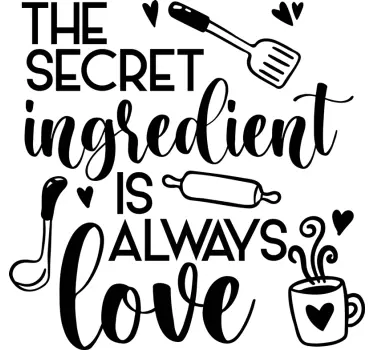 Autocolantes decorativos de lar Ingrediente secreto é sempre cita - TenStickers