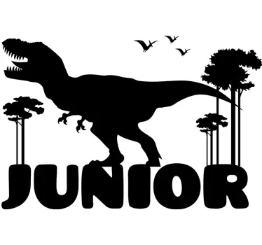 Autocolantes de dragões e dinossauros Nome personalizado t-rex - TenStickers