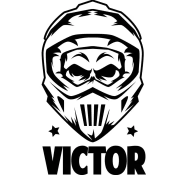 Autocolantes decorativos para motocross Motocross com nome - TenStickers