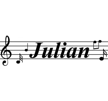 Autocolantes decorativos Musicais Notas musicais com nome - TenStickers