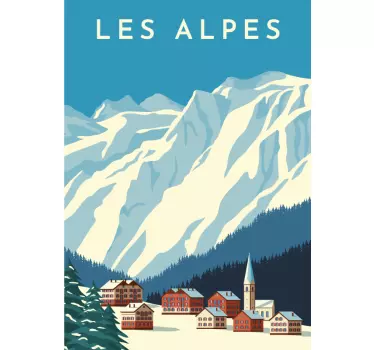 Vinil para móveis Montanhas na suíça - TenStickers