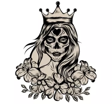 Autocolantes decorativos de halloween Metade mulher metade zumbi - TenStickers