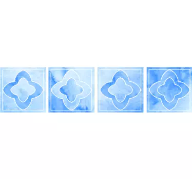Adesivos azulejos Tons de mosaico de azulejo azul - TenStickers