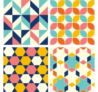 Adesivos azulejos Azulejo colorido intrincado - TenStickers