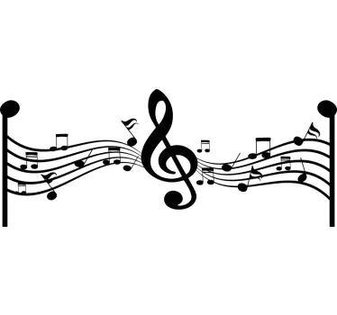 Autocolante decorativos de música clássica Clave de sol - TenStickers