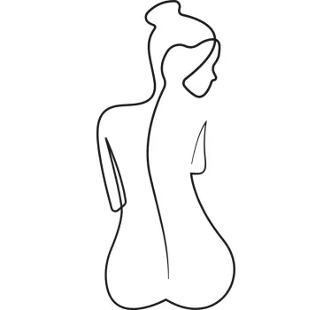 Autocolantes decorativos de pessoas Mulher elegante linha arte - TenStickers