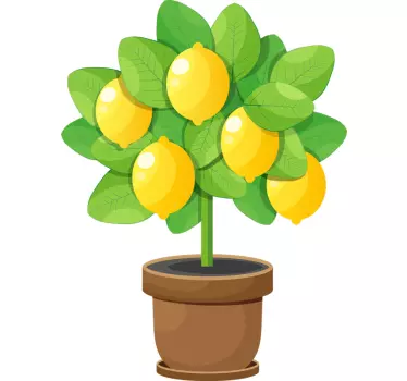 Autocolantes decorativos de frutas Limoeiro fofo - TenStickers