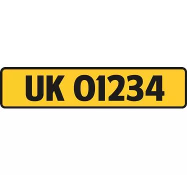 Vinil para carros Matrícula personalizada - TenStickers