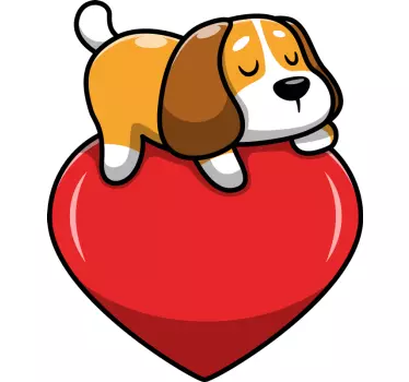 Autocolante decorativo cão e gato cão dormindo - TenStickers