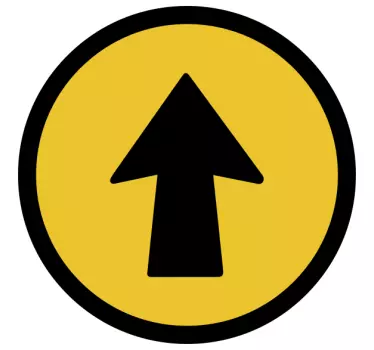 Vinil para chão Seta preta e amarela - TenStickers