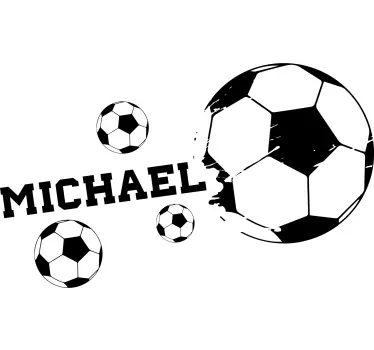 Autocolante decorativo futebol Bolas de futebol com nome - TenStickers