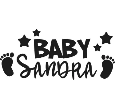 Autocolantes decorativos personalizáveis Pés de bebê com nome - TenStickers